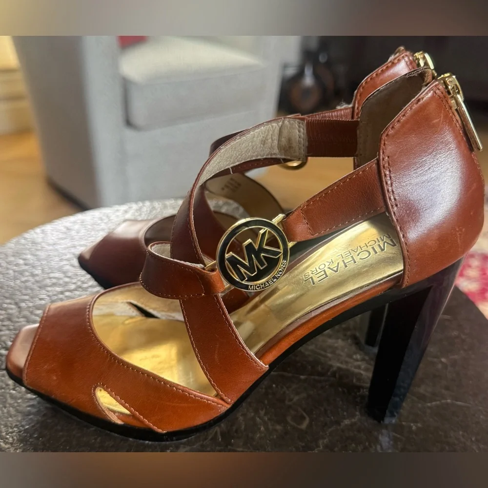 Michael Kors Brown Leather Heels
